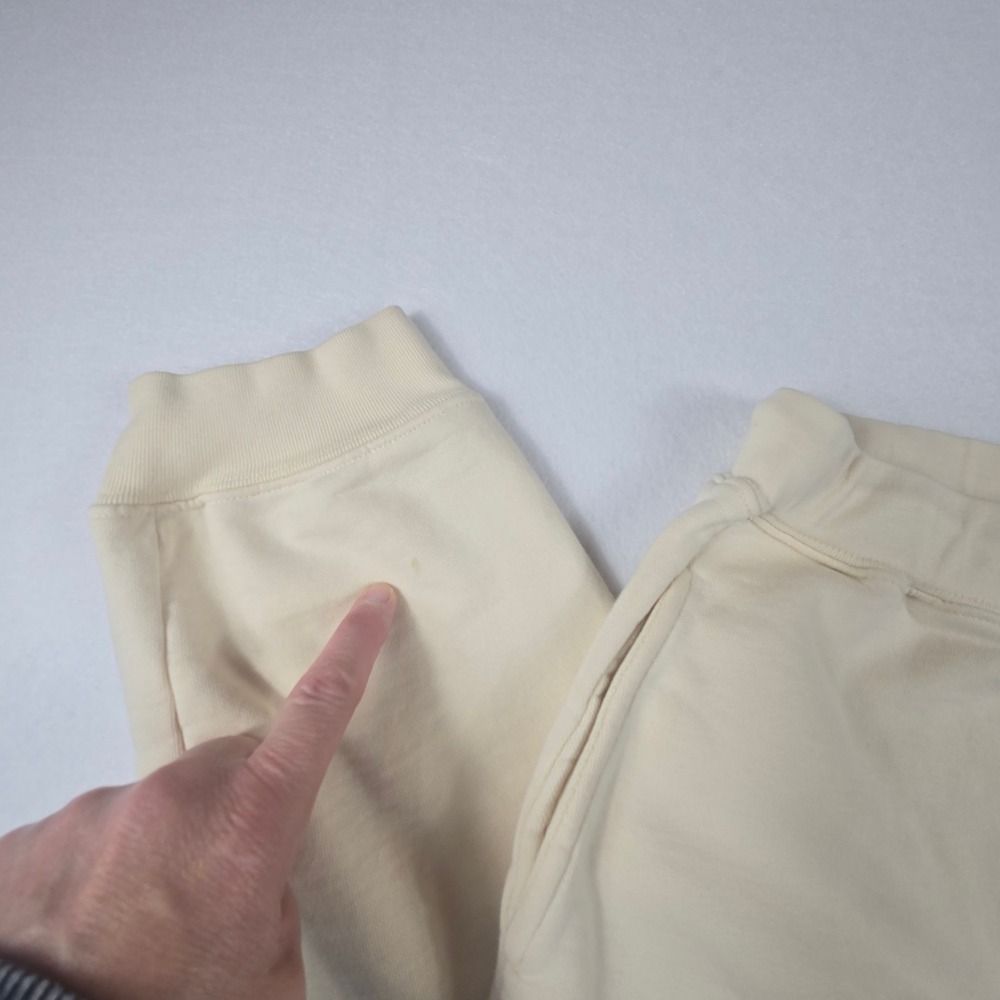 Lauren Ralph Sweatpants Womens Medium Cream joggers Cotton Crest Logo (B4) - Picture 13 of 13